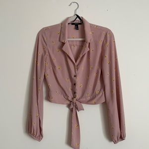 M Cute Pink Floral Top